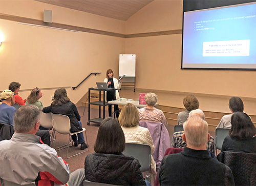 Debbie presenting at the Walkertown NC Public Library